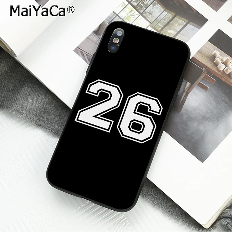 A14 MaiYaCa счастливое число и буква чехол для телефона iphone 11 Pro 11Pro MAX 8 7 6S Plus X XS MAX 5 5S SE XR - Цвет: A14
