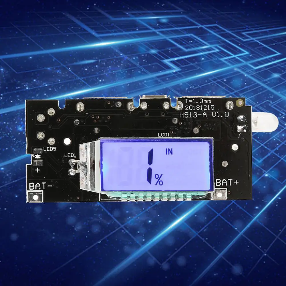 Двойной USB 5 в блок питания 18650 литиевая батарея зарядное устройство DIY модуль ЖК