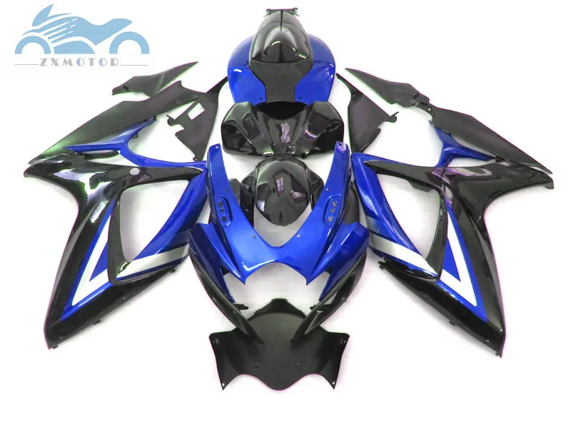 Набор инжекционных обтекателей для SUZUKI K6 GSXR 600 750 2006 2007 ABS мотоцикл Обтекатели GSXR750 GSXR600 06 07 синий черный кузов