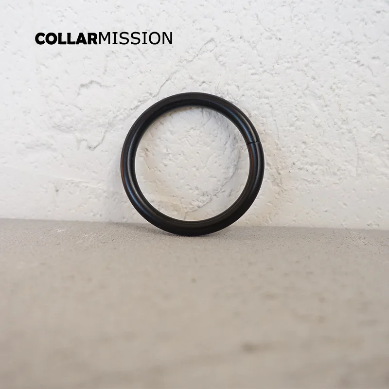 Металлические черные уплотнительные кольца для ошейника щенка 30 мм ремешок
