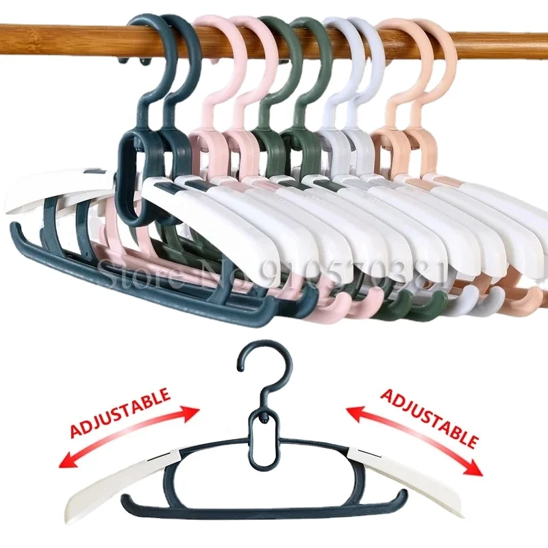 

HGYZE 5/10/20pcs Children's Hangers Baby Hangers Thickened Retractable Non-slip Plastic Hangers, Multifunctional Clothes Hangers