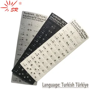SR турецкий Q F скраб 5 видов наклейки на клавиатуру языковая защитная пленка макет кнопки буквы для ноутбука Аксессуары для ПК