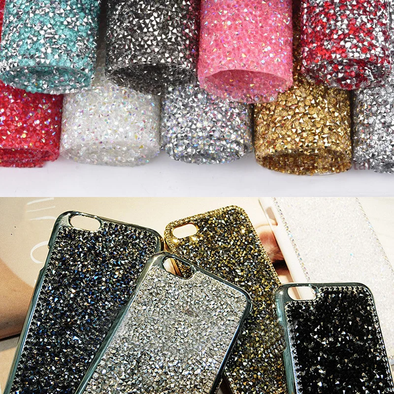 

Rhinestone Sticker Sheet Trim Crystal Bead Applique Diy Jewelry Hair Accessory Garment Phone Flashing Drilling Stickers