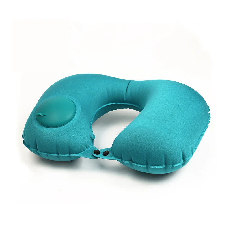 

Portable Air Inflatable Pillow Press To Inflate Brace Cervical Neck Traction Support For Camping Hiking Driving Travel Pillow