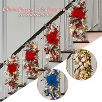for xmas hanging decor new cordless pre lighted staircase decoration lit up christmas decoration led wreath garland
