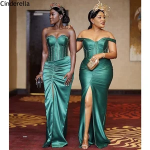 Bridesmaid Dresses Crystal Sweetheart Mermaid Side Slit Spandex Satin Bridesmaid Dresses With Zipper Back Wedding Party Dresses Bridesmaid Dresses Crystal Sweetheart Mermaid Side Slit Spandex Satin Bridesmaid Dresses With Zipper Back Wedding Party Dresses