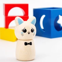 wooden puzzle brain teaser toys cat adventures blocks kids educational kit recognition stack sort kids educational toy