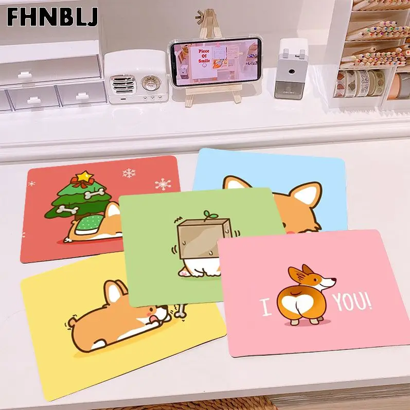

FHNBLJ Cool New Cute Corgi Animal DIY Design Pattern Game mousepad Top Selling Wholesale Gaming Pad mouse