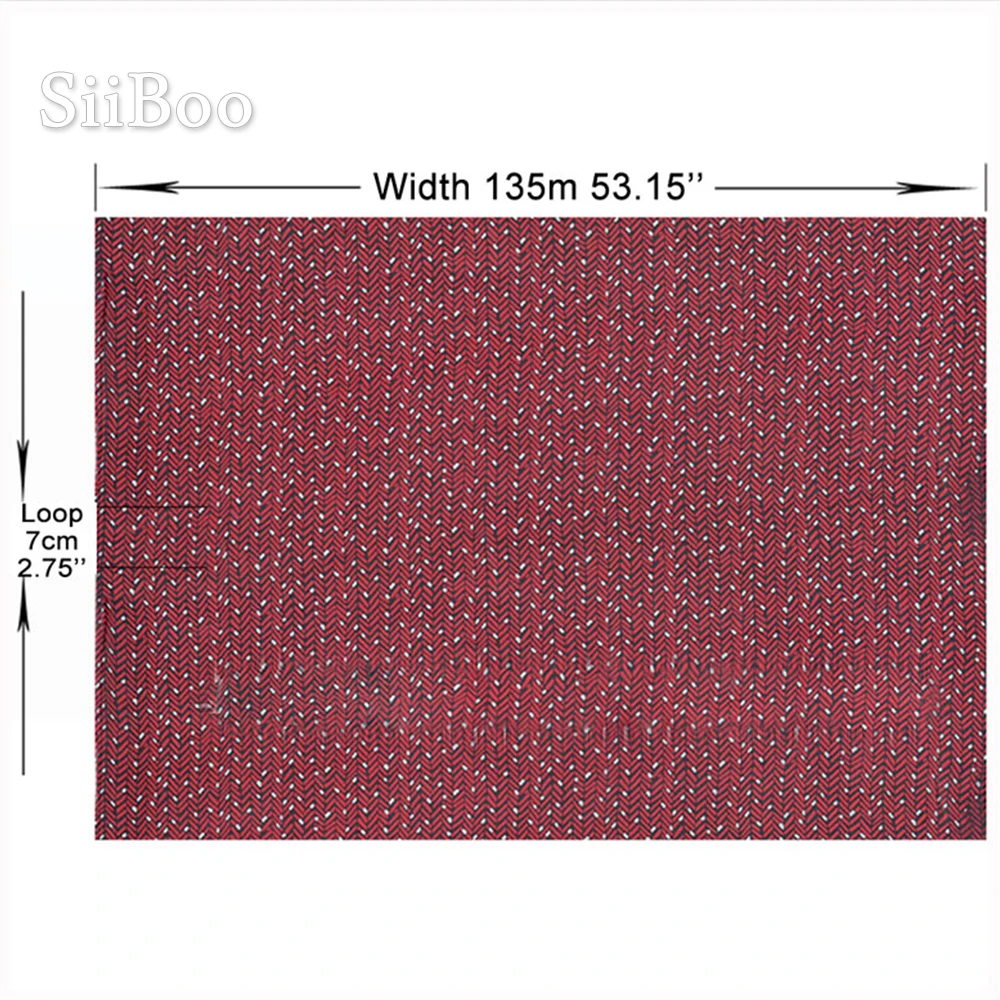 Американский стиль красный геометрический принт 100% натуральный шелк шифон ткань