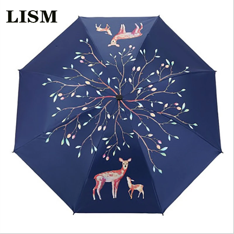 2019 новые творческие солнцезащитный зонтик с УФ защитой принтом в виде оленя