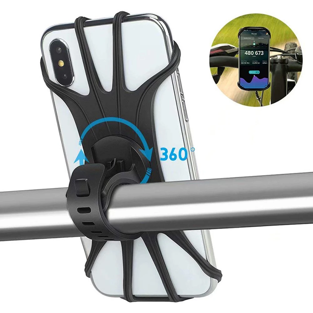 Универсальный велосипедный держатель для телефона IPhone XS Max Samsung Xiaomi 9 силиконовая