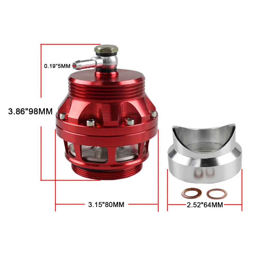 RASTP алюминиевый 50 мм предохранительный клапан Универсальный турбо адаптер BOV для