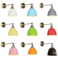 new nordic colorful fashion wall lamp iron retro industrial lamps bedroom kitchen living room wall lights macaron bathroom lamp