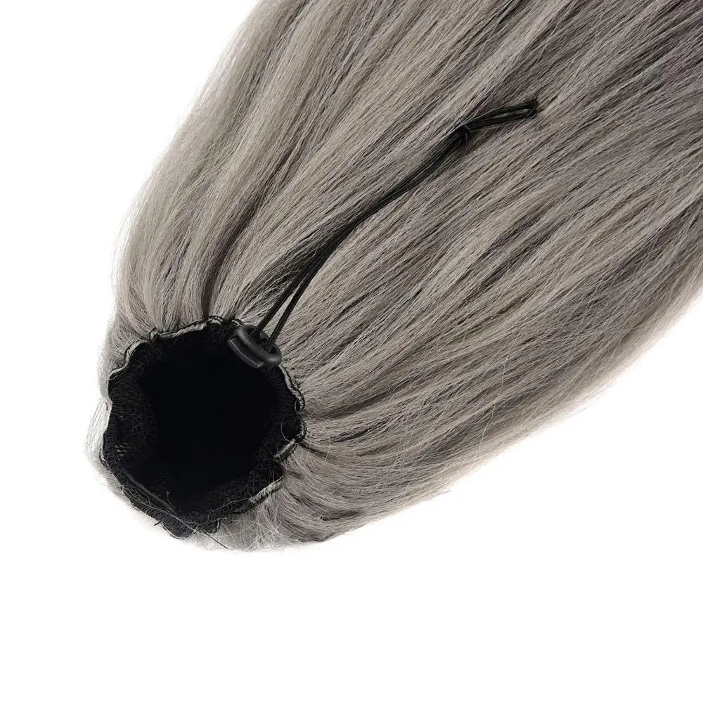 Длинные прямые волосы конский хвост 22 дюйма синтетические термостойкие