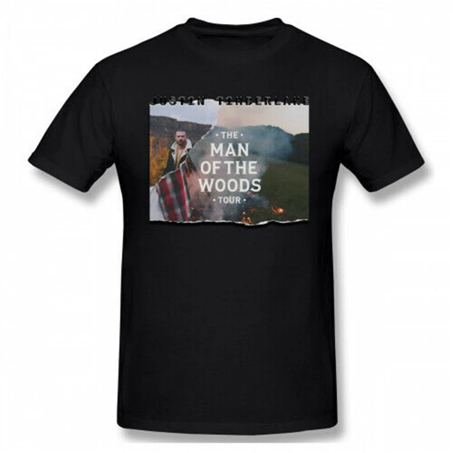 Мужской Джастин Тимберлейк The Man Of Woods Tour 2019 футболка с Короткими Рукавами Летняя