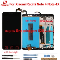 lcd display for xiaomi redmi note 4 4x lcd screentouch screen with frame for redmi note 4x 5 5 snapdragon 625 version screen