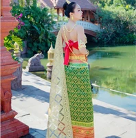 thai dai princess clothing thailand bride wedding costume gilded yarn festival clothing high grade atmospheric welcome clothes