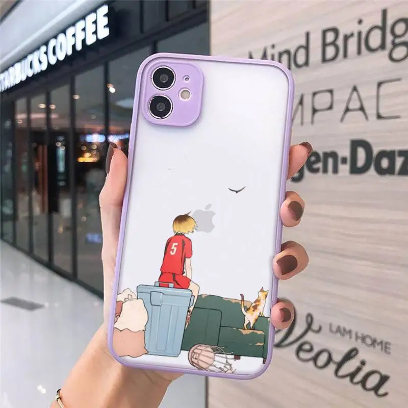 

Cute Japan Anime Oya Haikyuu Phone Cases Matte For iPhone 12 Mini 11 Pro XR XS Max 7 8 Plus X Hard PC Back Cover