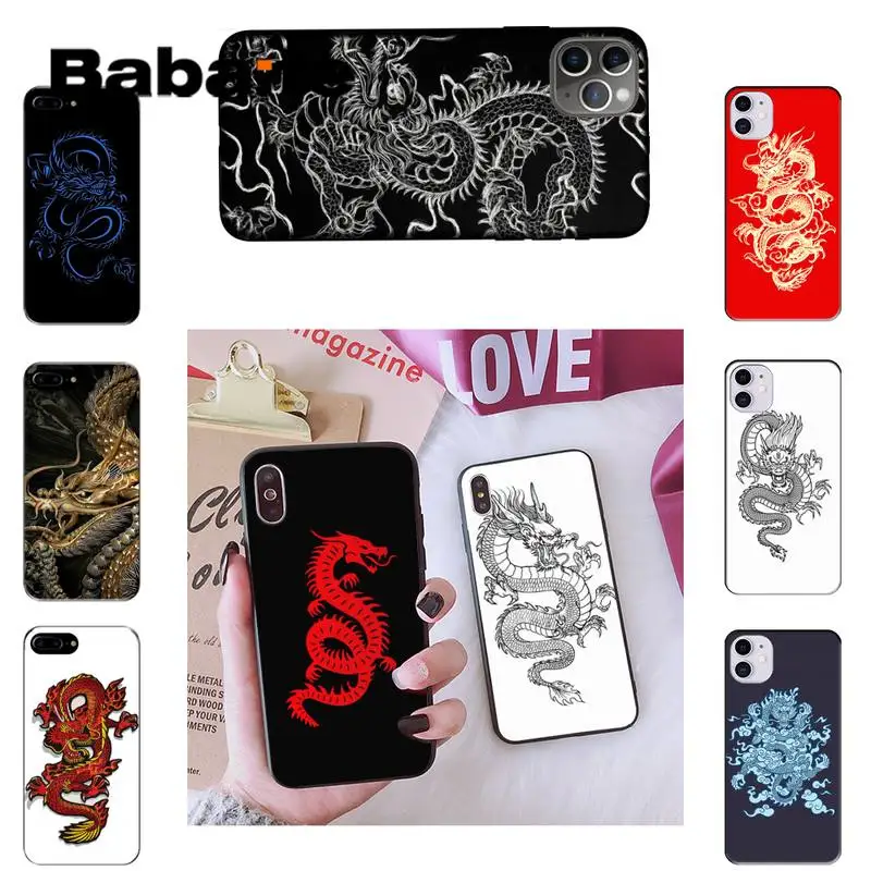

Babaite Red Dragon chinese dragon Phone Case For iPhone 8 7 6 6S Plus X XS MAX 5 5S SE XR 11 11pro promax 12 12Pro Promax coqu