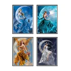 Картина из страз сделай сам с изображением женщины, полный круг, 5D