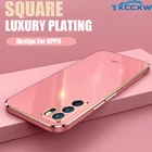 Чехол для телефона OPPO Reno 2 2Z 2F 5F 5K 5 Lite 4z 4 SE 3 4 6 5 Pro Plus Find X3 X2 Lite Neo с квадратным покрытием Ультратонкий Мягкий чехол