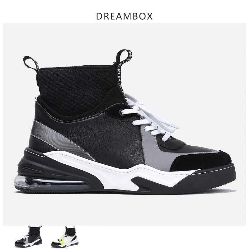 Мужские ботинки Яркая Цветная обувь с высоким верхом вязаные носки спортивная на