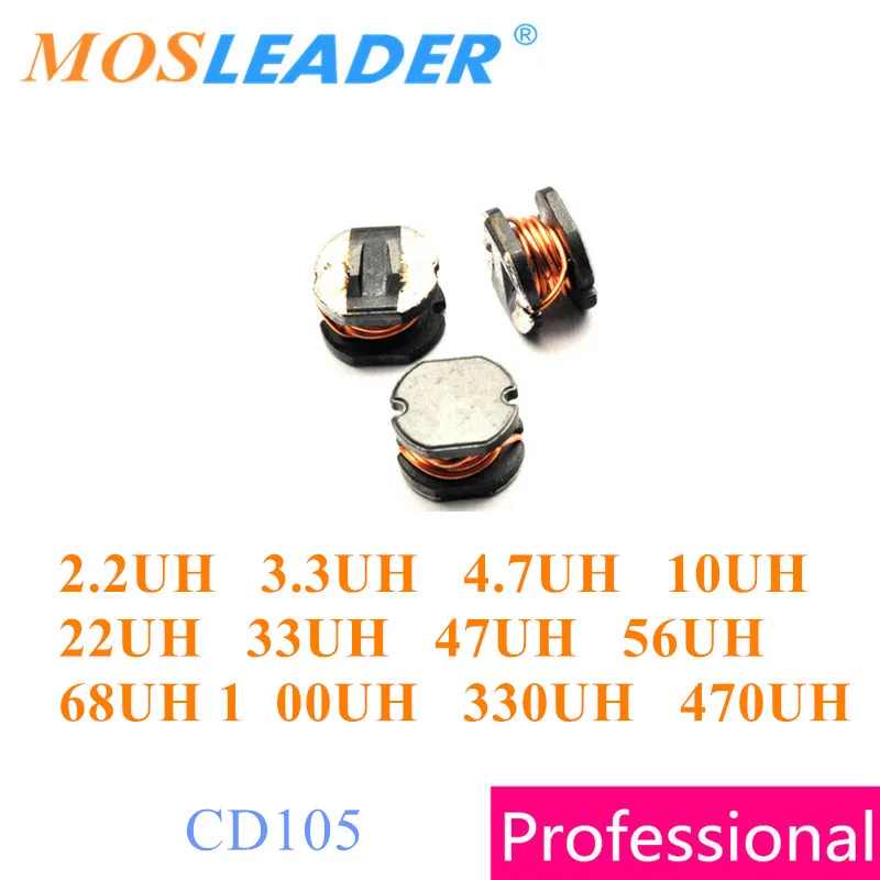 Mosleader 1000pcs CD105 2.2UH 3.3UH 4.7UH 10UH 22UH 33UH 47UH 56UH 68UH 100UH 330UH 470UH CD10054 Power inductor Chinese