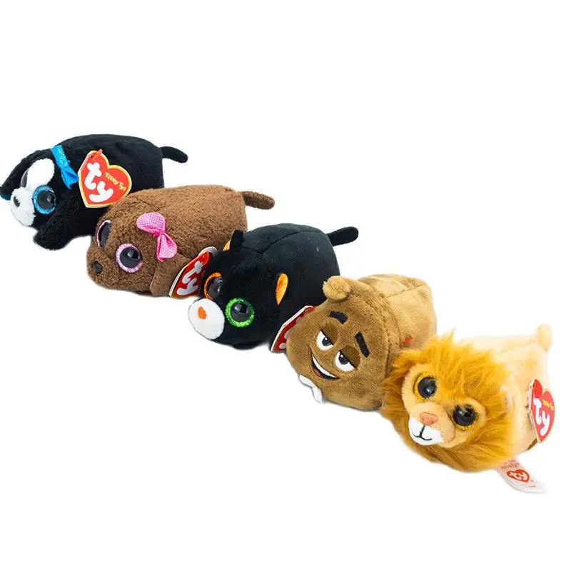 

New 4''10CM Ty Beanie Boos Big Eyes Phone Wipe Puppy Mouse Lion Plush Dolls Collectible Stuffed Toy Boy Girl Child Birthday Gift