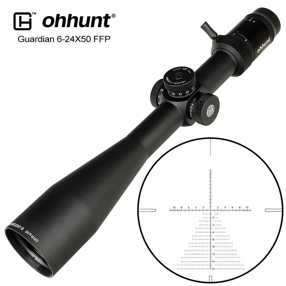 Охотничий прицел ohhunt Guardian 6 24X50 FFP с гравировкой фокусным расстоянием|Оптические