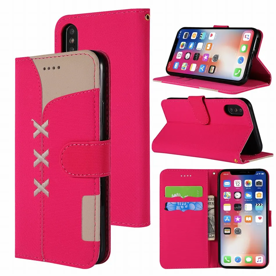 

Cloth Cases Cute Hit Color For apple iphone SE 2020 11 Pro XR X XS Max 6 6s 7 8 plus Coque Phone Wallet Frame Filp Case DP04G