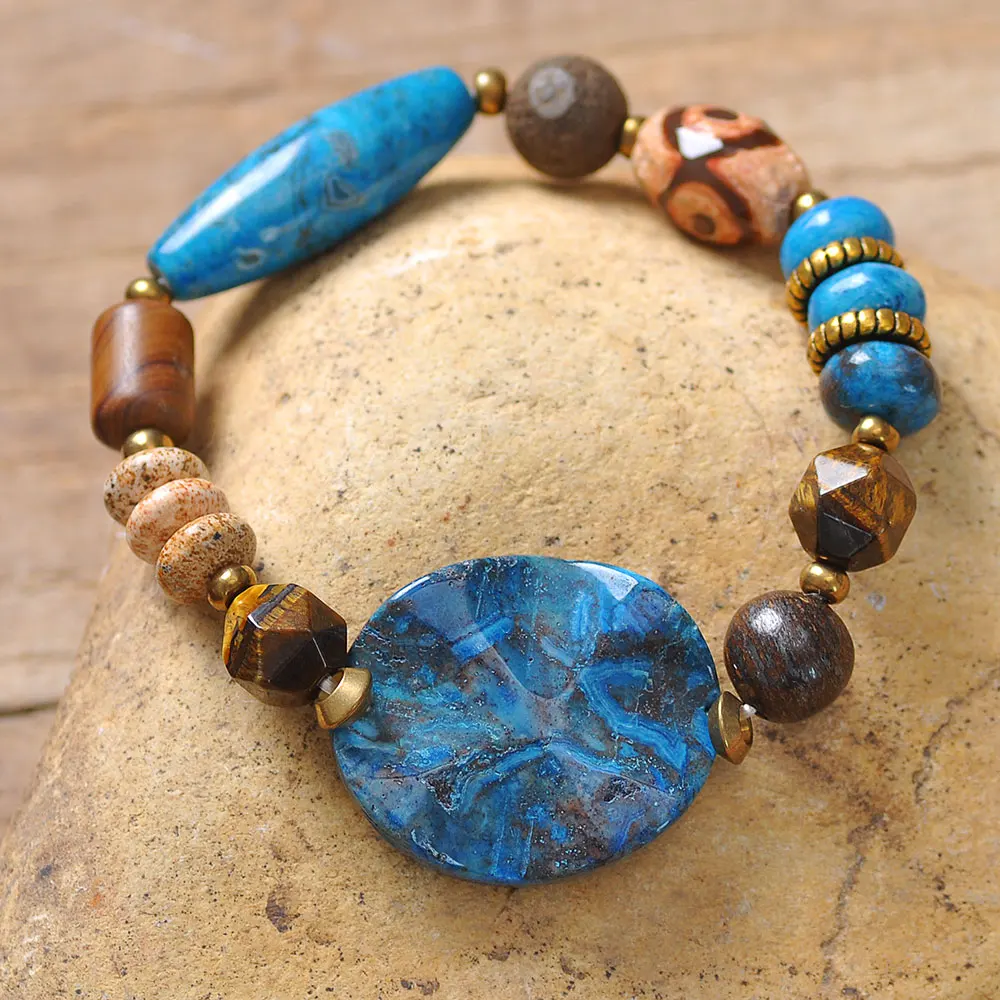 Радужный цвет различные формы натуральный камень Бусины Браслет Подвески