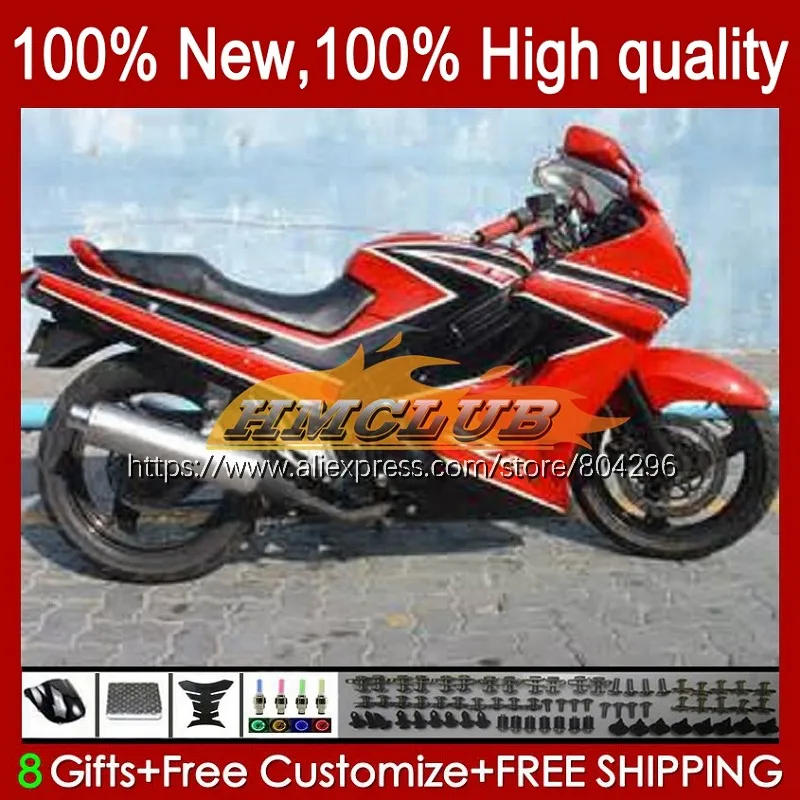 

Боди для KAWASAKI NINJA ZZR250 ZZR 250 113No.57 ZZR-250 1990 1991 1992 1993 красный черный горячий 1994 1995 1996 1997 1998 1999 обтекатель