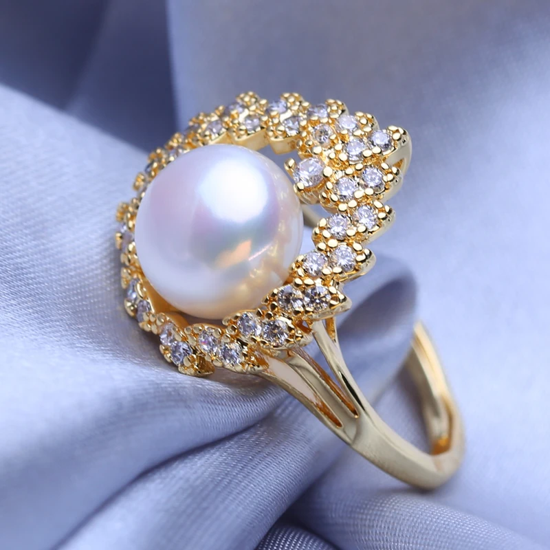FENASY кольца с натуральным пресноводным жемчугом для женщин в богемном стиле