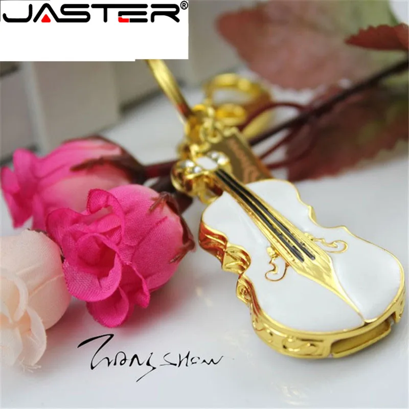 Металлический usb флеш накопитель JASTER в виде скрипки 64 ГБ 32 16 8 4 Гб|USB