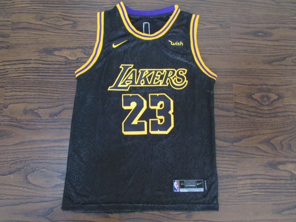 

Deportes NBA Los Angeles Lakers Jersey #23 James Jerseys de baloncesto para hombre Black City Edition