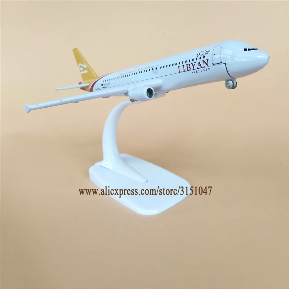Новинка авиакомпании воздушные ливийские авиалинии модель самолета Airbus 320 A320 из