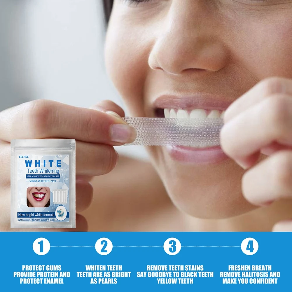 

7 Pairs Teeth Dazzling Oral Hygiene Care Strip for False Teeth Teeth Whitening Strips White Tooth Dental kit