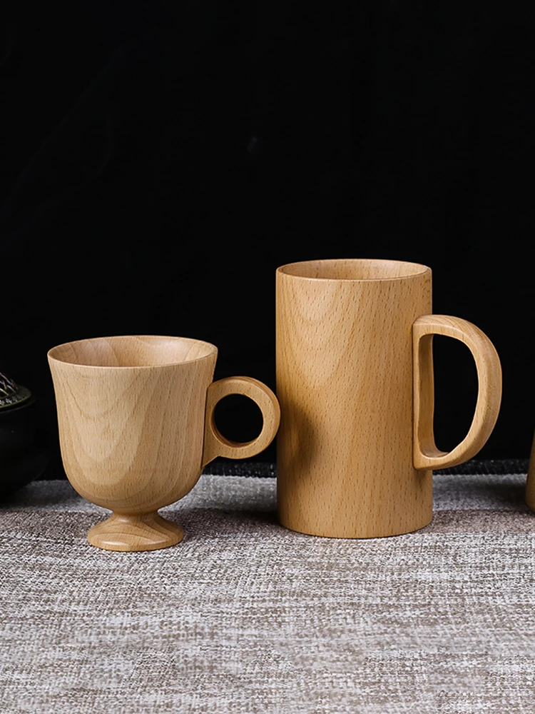 Новая китайская портативная деревянная кофейная кружка из бука деревянные чашки