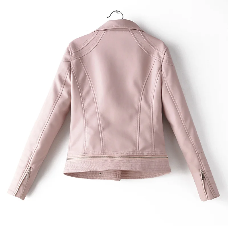 Fitaylor осень из PU искусственной мягкой кожи Куртки женские пальто на молнии с