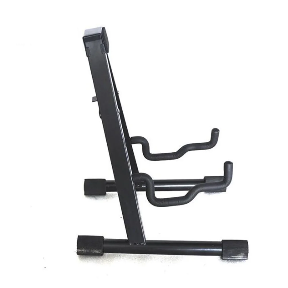 

Vertical Non-slip Guitar Stand Metal A-shaped Holder Guitar Accessories (Black)
