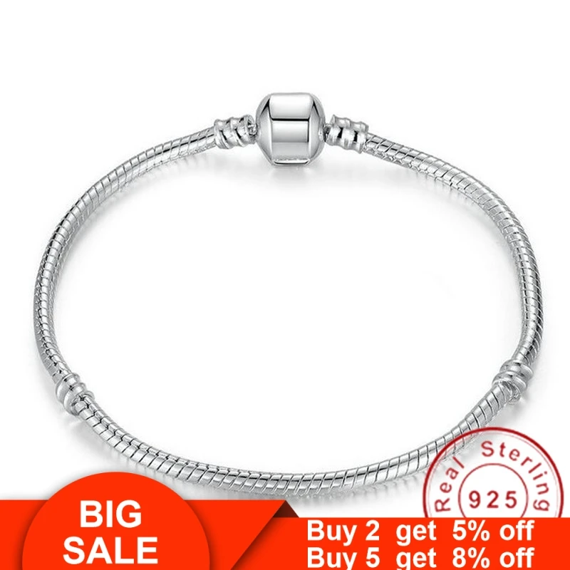 Женский браслет цепочка из стерлингового серебра 925 пробы ручной работы