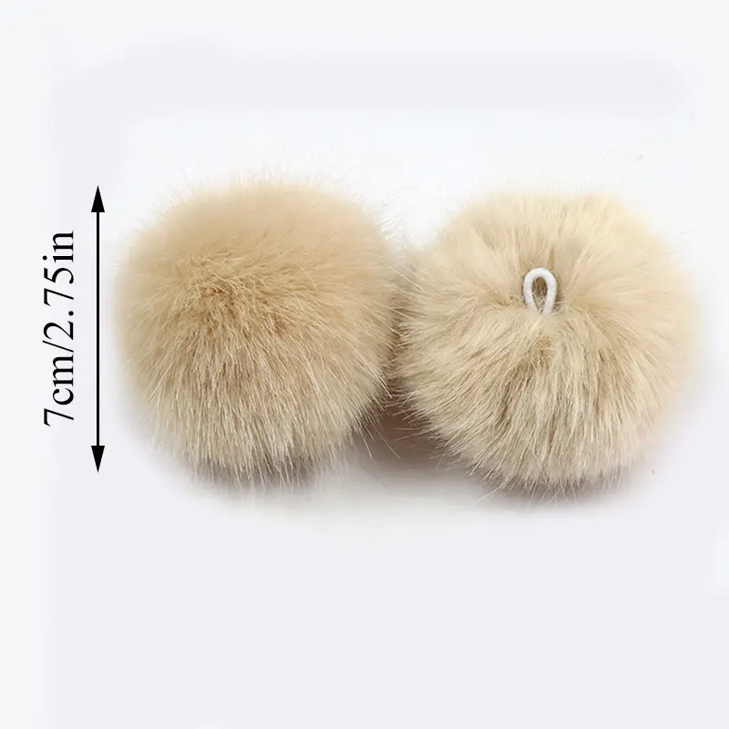 Женская шапка с помпоном из разноцветного лисьего меха Меховые помпоны для шапки