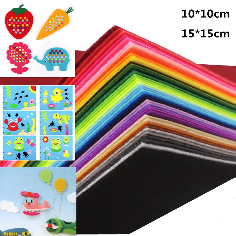 40 шт. Нетканый кусок лоскутное войлочное полотно полиэфирная ткань игольная нить