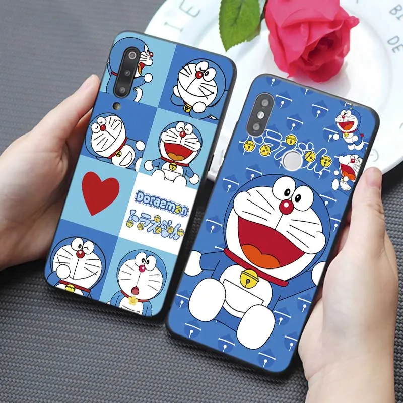 Cute cartoon Doraemon Soft Silicone Phone Case for xiaomi mi 10 pro 9 9t se 8 pocophone f1 mix 3 |