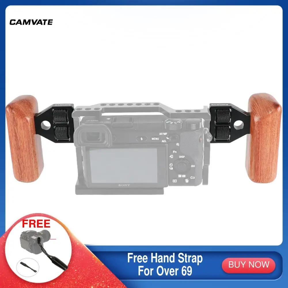 CAMVATE 2 шт. деревянная ручка для камеры с разъемом DV видеокамеры совместимая