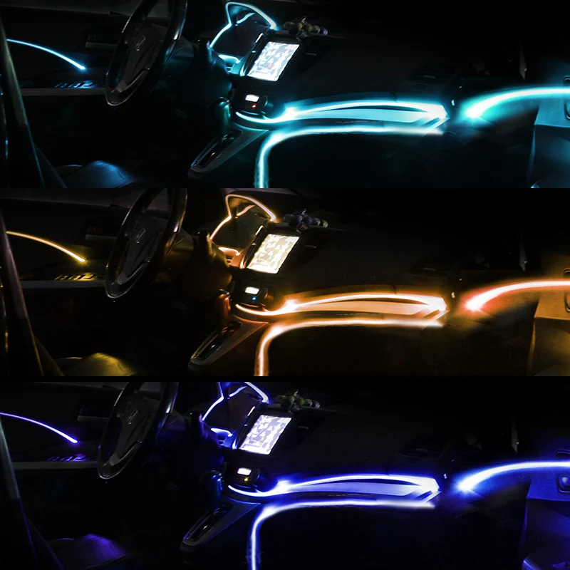 

LED Ambient Lights Super Bright Strip Backlight Flexible Car Interior Lighting Neon Light Line Auto Decorative Atmosphere Lamp