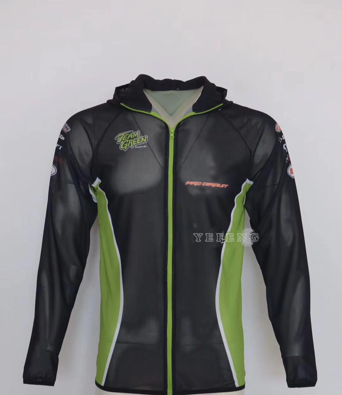 

Свитер мужской с защитой от УФ-лучей, толстовка с капюшоном для Kawasaki, уличная одежда для мотокросса, езды на мотоцикле, спорта, защиты от солн...