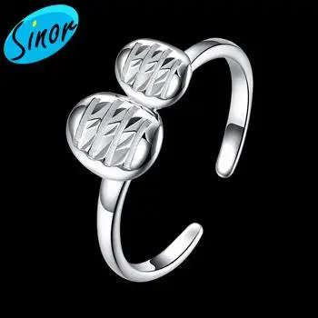 925 пробы с серебряным листом Открытое кольцо оптовая продажа напрямую фабрики