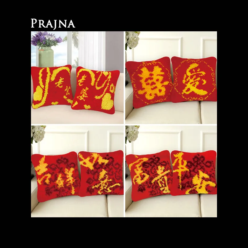 

Prajna Knoopkussen Dieren Latch Hook Cushion Latch Hook Pillow Embroidery Cushion Foamiran For Needlework Diy Kussen Knooppakket