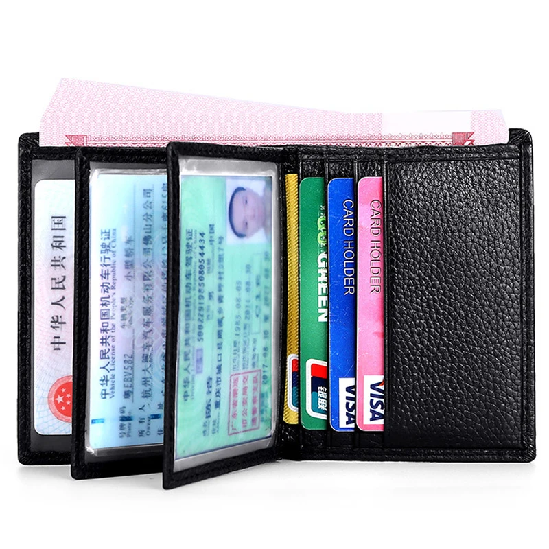 

BISI GORODriver's License Bag Multifunctional Leather Wallet Short Women's Wallet For Men,Driving Certificate IDCard Holder Case